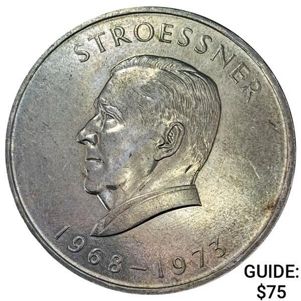 1968 Paraguay Silver 300 Guaranies UNCIRCULATED