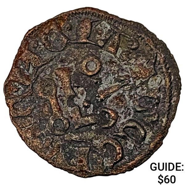 Frankish Greece Silver Denier NEARLY UNCIRCULATED