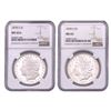 Image 1 : [2 Coins] 1878-S Morgan Silver Dollar NGC MS62-63