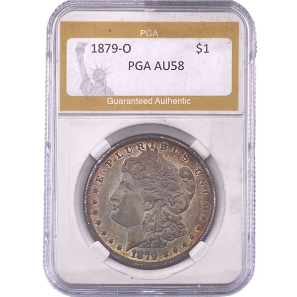 1879-O Morgan Silver Dollar PGA AU58