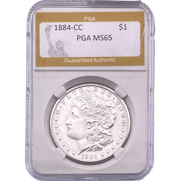 1884-CC Morgan Silver Dollar PGA MS65
