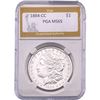 Image 1 : 1884-CC Morgan Silver Dollar PGA MS65
