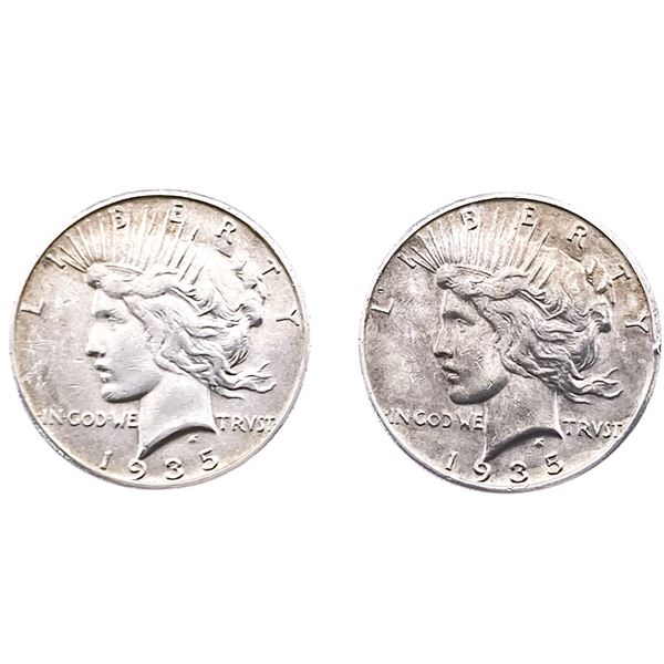 [2 Coins] 1935 Silver Peace Dollar