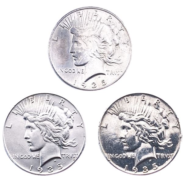 [3 Coins] 1935 Silver Peace Dollar