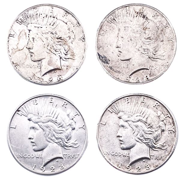 [4 Coins] 1928 Silver Peace Dollar