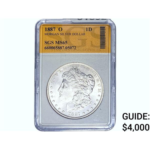 1887-O Morgan Silver Dollar SGS MS65