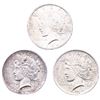 Image 1 : [3 Coins] 1924 Silver Peace Dollar