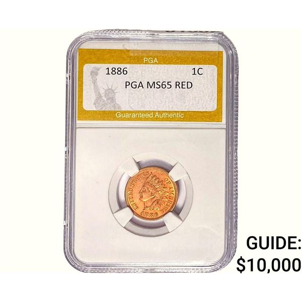 1886 Indian Head Cent PGA MS65 RED