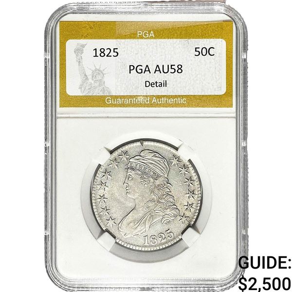1825 Capped Bust Half Dollar PGA AU58