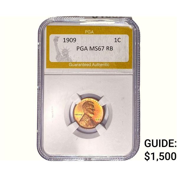 1909 Wheat Cent PGA MS67 RB