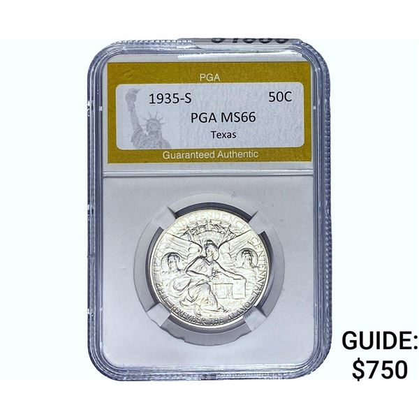 1935-S Texas Half Dollar PGA MS66