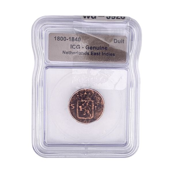 1800-1840 Netherlands East Indies Duit ICG Genuine