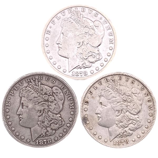 [3 Coins] 1878 Morgan Silver Dollar