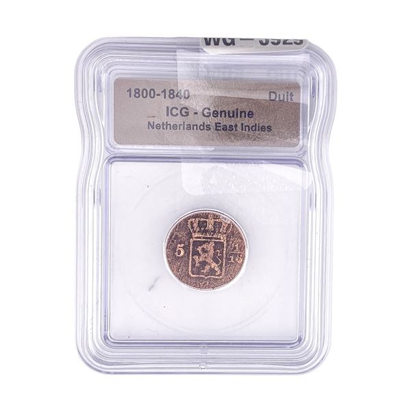 1800-1840 Netherlands East Indies Duit ICG Genuine