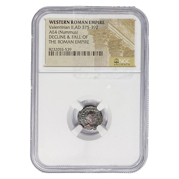 WesternRoman ValentinianII,AD375-392 AE4(Nummus) NGC