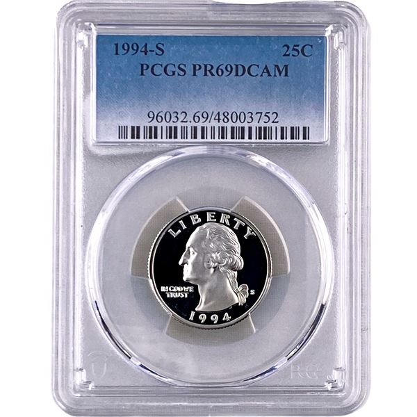 1994-S Washington Silver Quarter PCGS PR69 DCAM