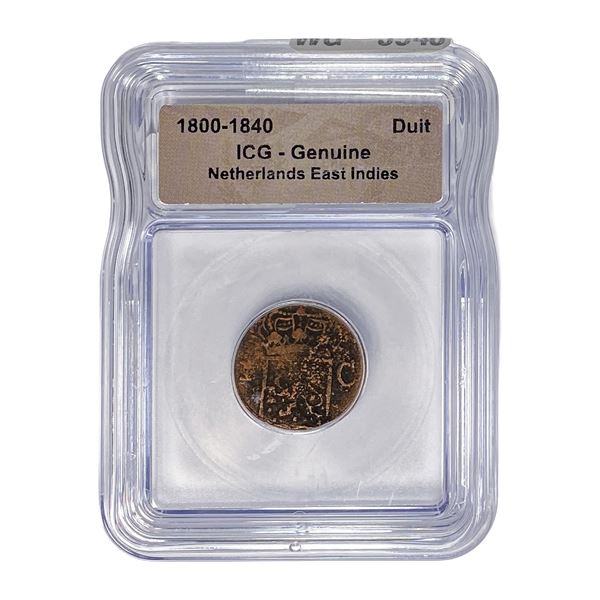 1800-1840 Netherlands East Indies Duit ICG Genuine
