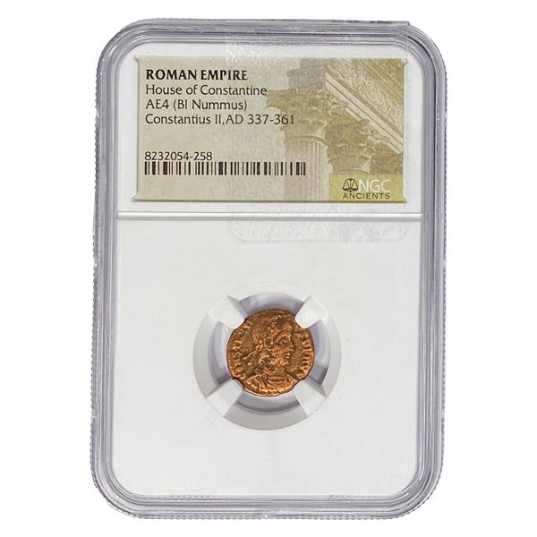 Roman House of Constantine AE4 BI Reduced Nummus NGC