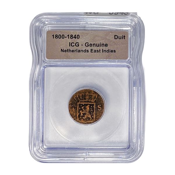 1800-1840 Netherlands East Indies Duit ICG Genuine