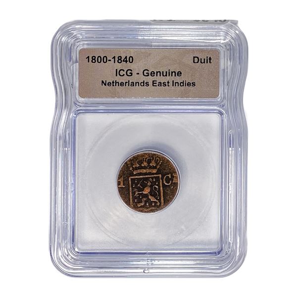 1800-1840 Netherlands East Indies Duit ICG Genuine