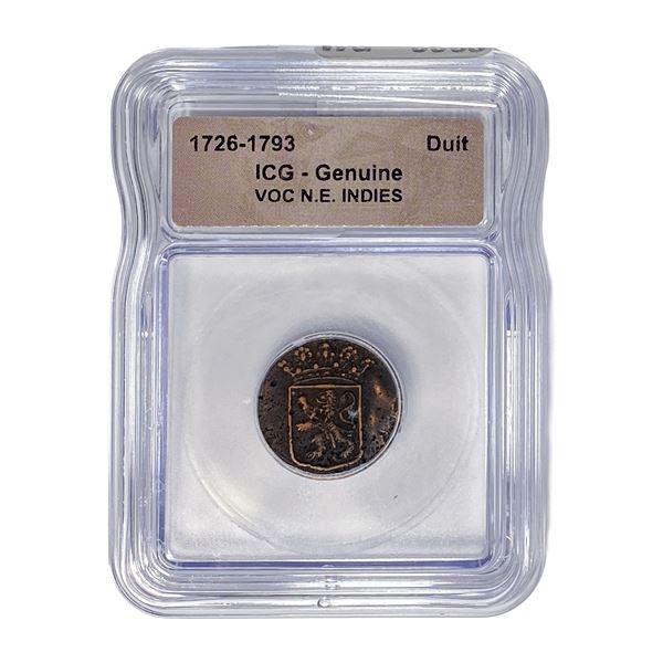 1726-1793 VOC N.E. INDIES Duit ICG Genuine