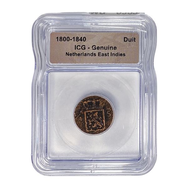 1800-1840 Netherlands East Indies Duit ICG Genuine