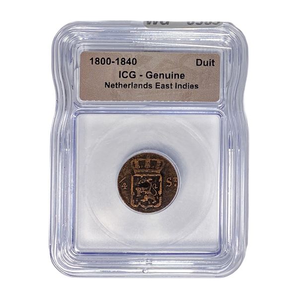 1800-1840 Netherlands East Indies Duit ICG Genuine
