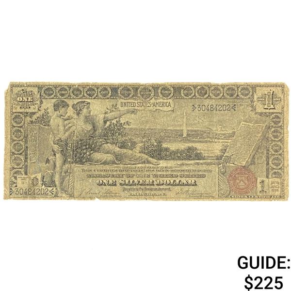 1896-B $1 Popular Educational Series VF Silver Certi.