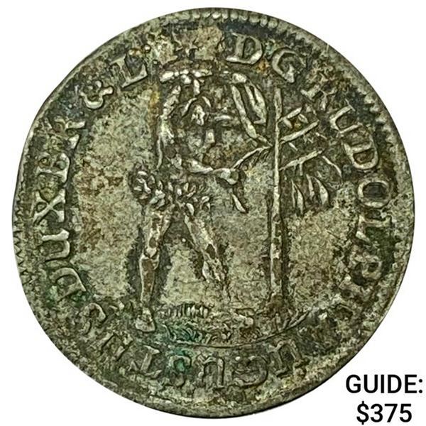 1684 German Brunswick Silver 2 Mariengroschen CLOSELY UNCIRCULATED