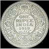 Image 2 : 1919 India George V Silver One Rupees UNCIRCULATED
