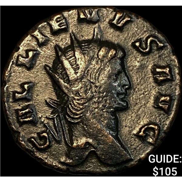Roman Gallienus 253-268 AD Bronze Dbl Denarius CHOICE AU