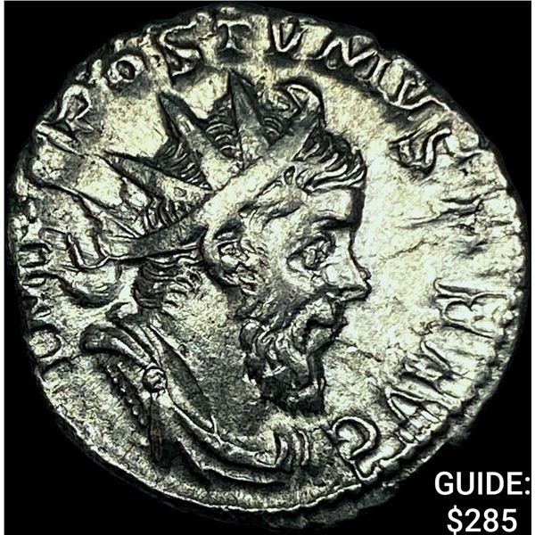 Roman Postumus 260-269 AD Silver Dbl Denararius CHOICE AU