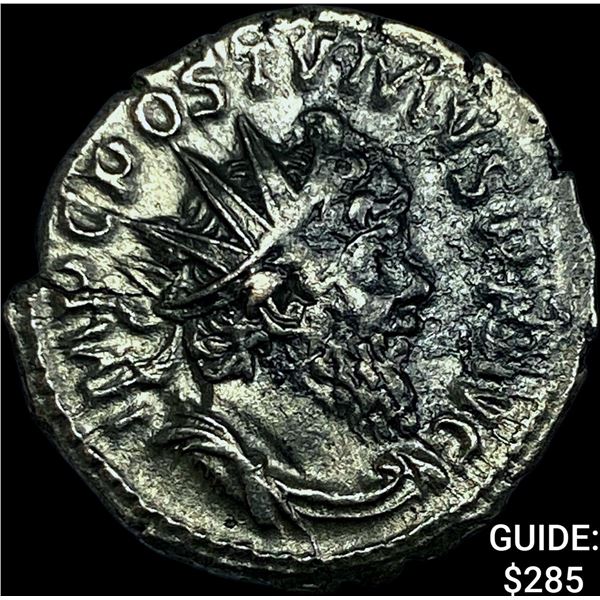 Roman Postumus 260-269 AD Silver Dbl Denararius CHOICE AU