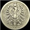 Image 1 : 1876-F Germany Silver 1 Reichsmark NEARLY UNCIRCULATED