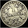 Image 2 : 1876-C Germany Silver 1 Reichsmark NEARLY UNCIRCULATED