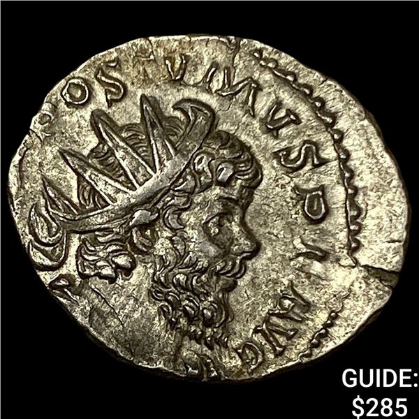 Roman Postumus 260-269 AD Silver Dbl Denararius CHOICE AU