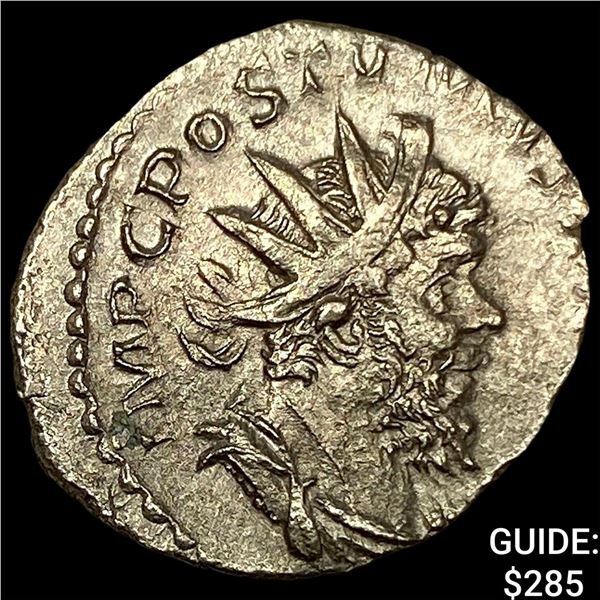 Roman Postumus 260-269 AD Silver Dbl Denararius CHOICE AU