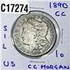 Image 1 : 1890-CC Morgan Silver Dollar