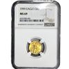 Image 1 : 1999 $5 Gold Half Eagle NGC MS69 1/10oz Gold