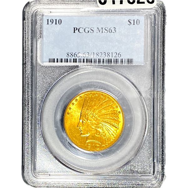 1910 $10 Gold Eagle PCGS MS63