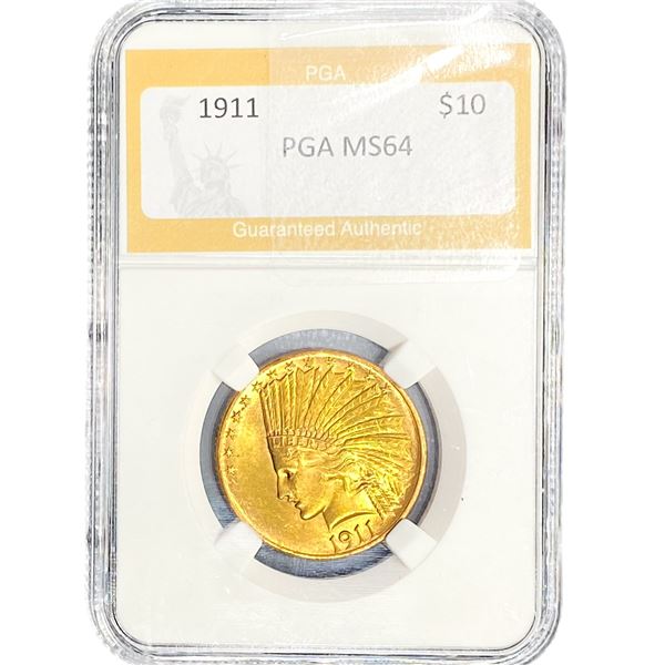 1911 $10 Gold Eagle PGA MS64