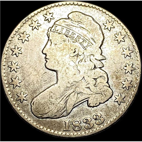 1833 Capped Bust Half Dollar LIGHTLY CIRCULATED