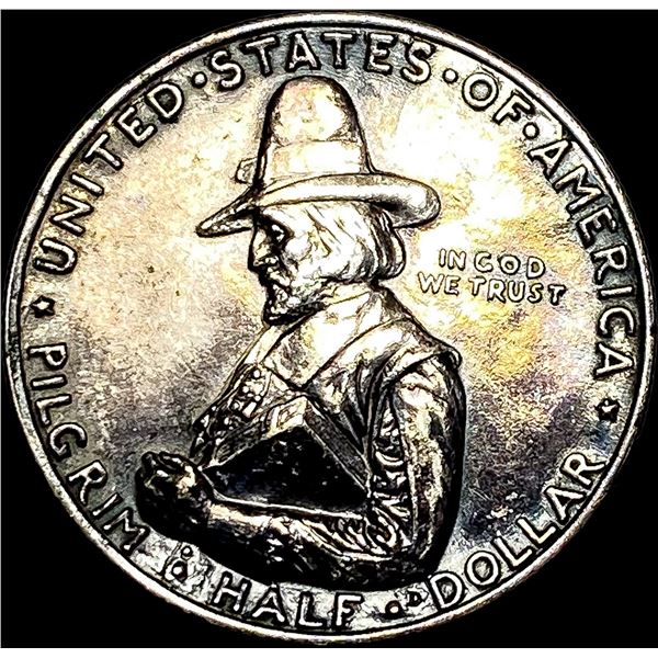 1920 Silver Pilgrim Tercentenary Half Dollar CLOSELY UNCIRCULATED