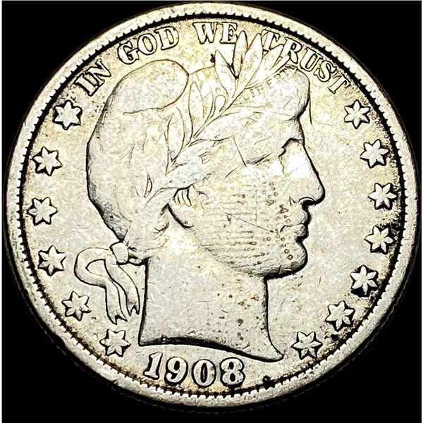 1908-O Silver Barber Half Dollar NICELY CIRCULATED