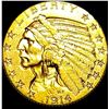 Image 1 : 1914 Indian Head Half Eagle $5 Gold CLOSELY UNCIRCULATED