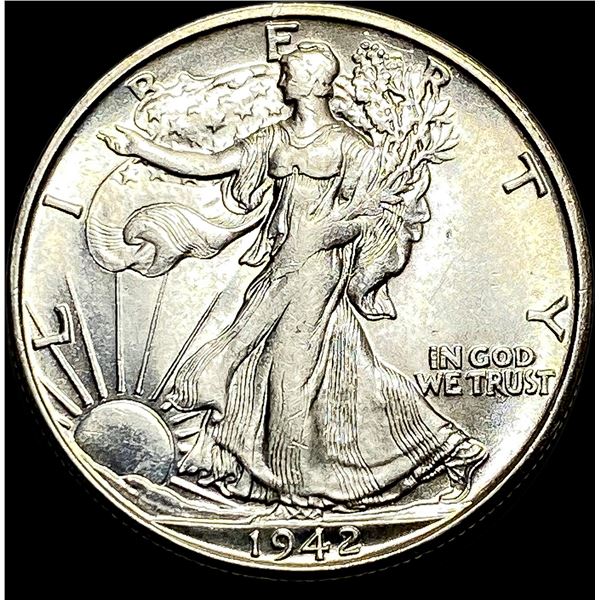 1942-S Silver Walking Liberty Half Dollar UNCIRCULATED