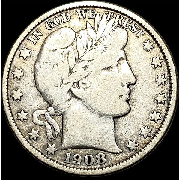 1908-O Silver Barber Half Dollar NICELY CIRCULATED