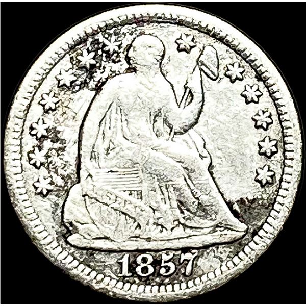 1857-O Silver Seated Liberty Half Dime NICELY CIRCULATED
