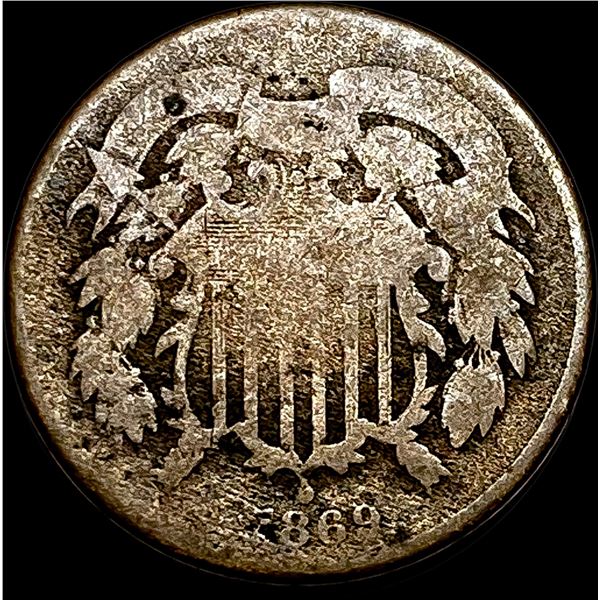 1869 Two-Cent Piece NICELY CIRCULATED