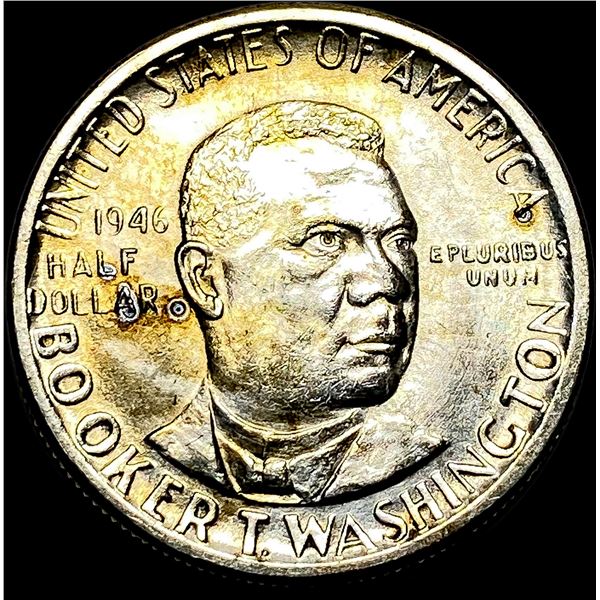 1946-S Silver Half Dollar Booker T. Washington SUPERB GEM BU